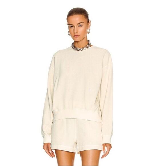Helmut Lang Waffle Sweatshirt Size Medium M Crewneck Women’s Cozy Lounge Wear - Picture 1 of 11